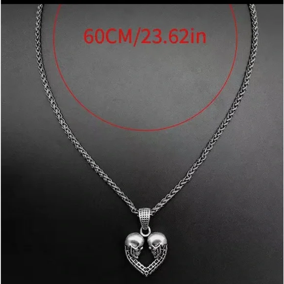 💀💀💀 - Love in Death Pendant Necklace 💀💀💀 - Picture 2 of 9